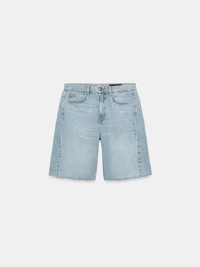Zara Light Blue Denim Bermuda Shorts